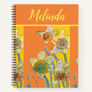 Daffodil Floral Waterverf Notitieboek Journal