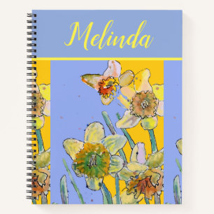 Daffodil Floral Waterverf Notitieboek Journal