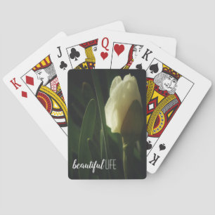 Daffodil Flower Beauful Life Quote Pokerkaarten