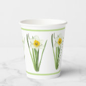 Daffodil Flower Botanical Art Papieren Bekers (Achterkant)
