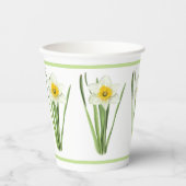 Daffodil Flower Botanical Art Papieren Bekers (Voorkant)