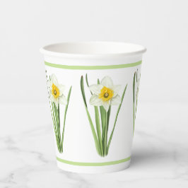 Daffodil Flower Botanical Art Papieren Bekers