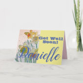 Daffodil Flower Get Good Snel Womans Name Card Kaart (Voorkant)