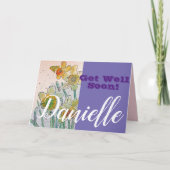 Daffodil Flower Get Good Snel Womans Name Card Kaart (Voorkant)