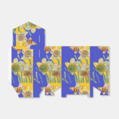 Daffodil Flower Painting floral Birthday Navy Blue Bedankdoosjes (Uitgevouwen)