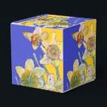 Daffodil Flower Painting floral Birthday Navy Blue Bedankdoosjes<br><div class="desc">Daffodilbloem Waterverf florale Birthday Cake Box. Een glorieus product gemaakt van mijn originele schilderijen van de waterverf.</div>
