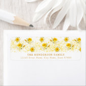 Daffodil Flower Return-adresetiketten Etiket (Insitu)