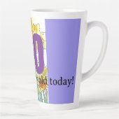 Daffodil Flower Waterverf Verjaardag 30 jaar Latte Mok (Rechts)