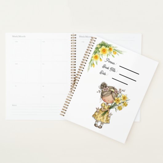 Daffodil Flowers Book Cover Planner (Display)