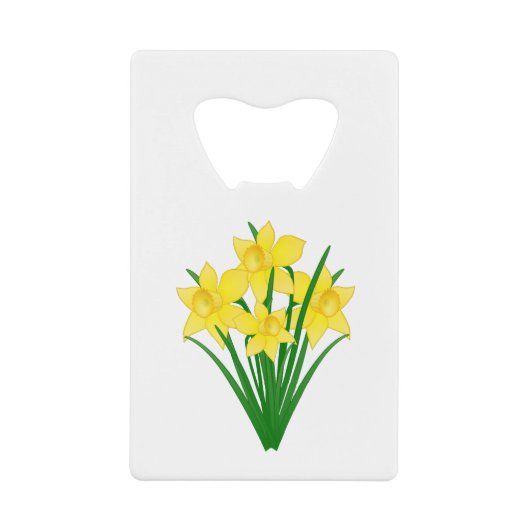 Daffodil Flowers Creditkaart Flessenopener (Voorkant)