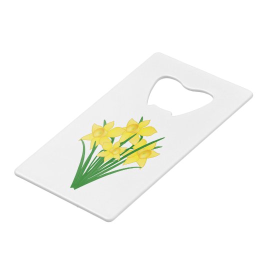 Daffodil Flowers Creditkaart Flessenopener (Achterkant Gekanteld)
