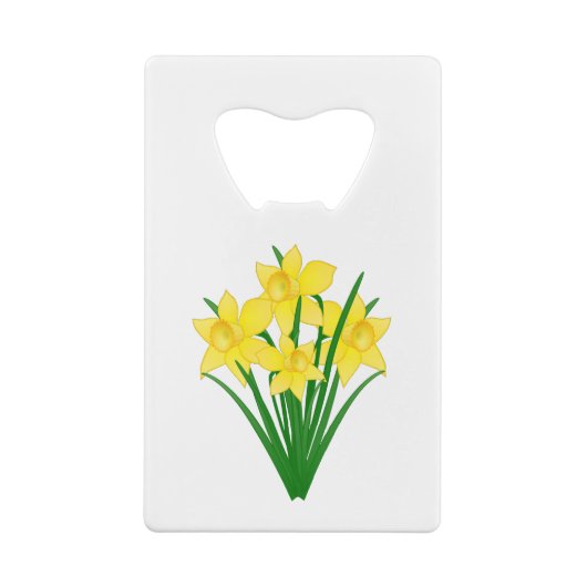Daffodil Flowers Creditkaart Flessenopener (Achterkant)