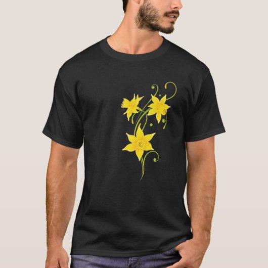 Daffodil Flowers Design For Spring And Easter Holi T-shirt (Voorkant)
