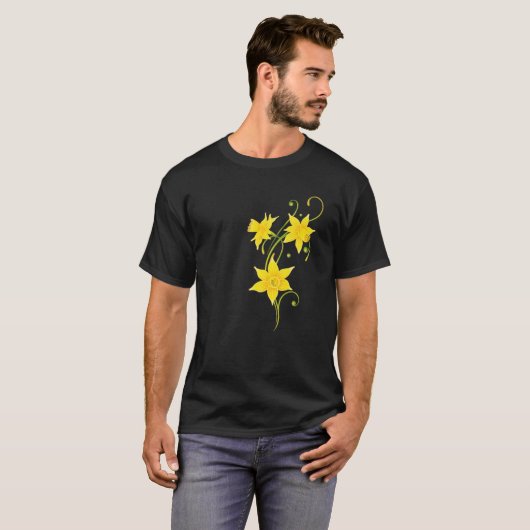 Daffodil Flowers Design For Spring And Easter Holi T-shirt (Voorkant volledig)