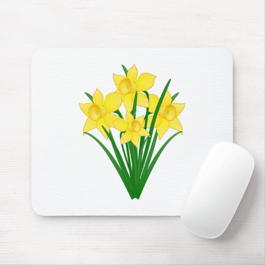 Daffodil Flowers Muismat (Met muis)