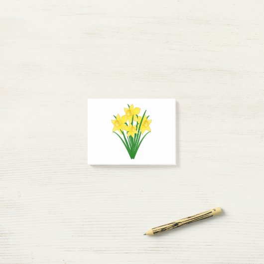 Daffodil Flowers Post-it® Notes (Op bureau)
