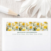  Daffodil Flowers Retour Adres Label (Insitu)