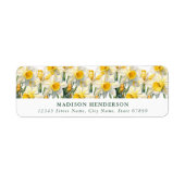 Daffodil Flowers Retour Adres Label (Voorkant)