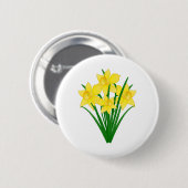 Daffodil Flowers Ronde Button 5,7 Cm (Voorkant /achterkant)