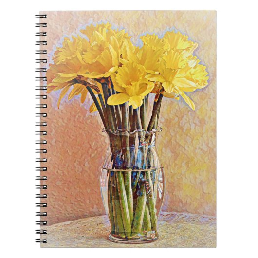 Daffodil Flowers still Life Art Journal Notitieboe Notitieboek (Voorkant)