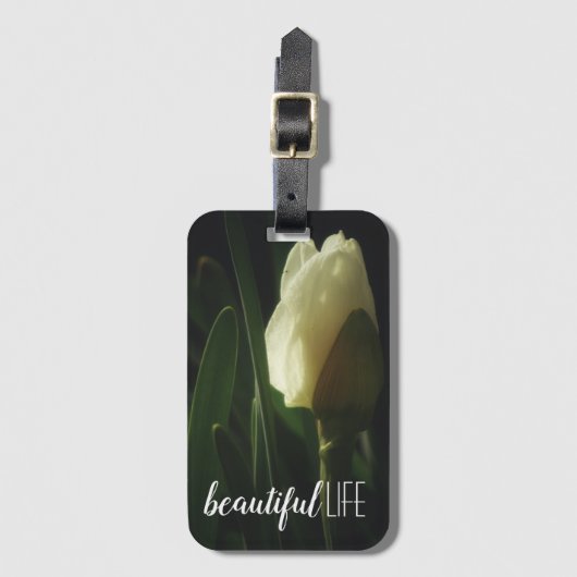 Daffodil Fotografie Mooi leven Bagagelabel (Voorkant (verticaal))