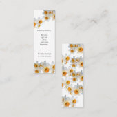  Daffodil Funeral Mini Bookmark Keepsake Card Visitekaartje (Voorkant / Achterkant)