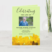 Daffodil Funeral Programme | Moderne dienstregelin Programma (Voorkant)