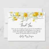Daffodil Funeral Thank You Card Bereavement Bedankkaart (Voorkant)