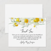 Daffodil Funeral Thank You Card Bereavement Bedankkaart (Voorkant / Achterkant)