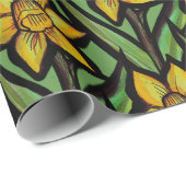 Daffodil gele bloem kunst bloemenkunst cadeaupapier (Rol Hoek)