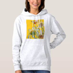 Daffodil Gele daffodis florale Waterverf Bloem Hoodie