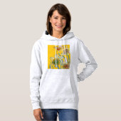 Daffodil Gele daffodis florale Waterverf Bloem Hoodie (Voorkant volledig)