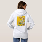 Daffodil Gele daffodis florale Waterverf Bloem Hoodie (Achterkant volledig)