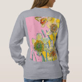 Daffodil Gele daffodis florale Waterverf Bloem Trui (Achterkant)