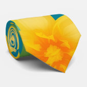 Daffodil geometrisch kleurrijk gepersonaliseerd pa stropdas (Opgerold)