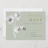 Daffodil Gold Elegant Art Drawn Spring Wedding (Voorkant)