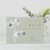 Daffodil Gold Elegant Art Drawn Spring Wedding (Staand voorkant)