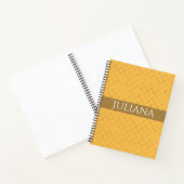 Daffodil Gold Quatrefoil op maat gemaakt Notitieboek (Binnen)