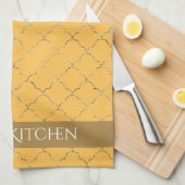  Daffodil Gold Quatrefoil op maat gemaakt Theedoek (Quarter Fold)