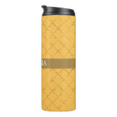  Daffodil Gold Quatrefoil op maat gemaakt Thermosbeker (Geroteerd rechts)