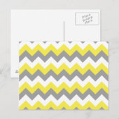 Daffodil Grey and White Zigzag 2 Briefkaart (Voorkant / Achterkant)