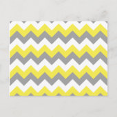 Daffodil Grey and White Zigzag 2 Briefkaart (Voorkant)