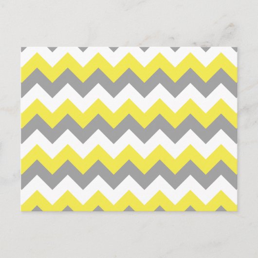 Daffodil Grey and White Zigzag 2 Briefkaart (Voorkant)