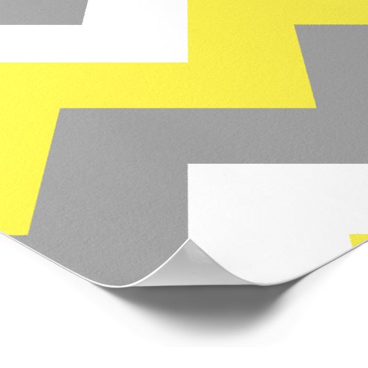 Daffodil Grey and White Zigzag 2 Poster (Hoek)