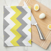 Daffodil Grey and White Zigzag 2 Theedoek (Quarter Fold)