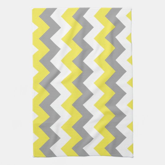 Daffodil Grey and White Zigzag 2 Theedoek (Verticaal)