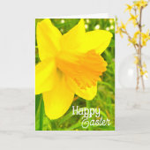 Daffodil "Happy Easter!" - Folded Greeting Card Kaart (Gele Bloem)