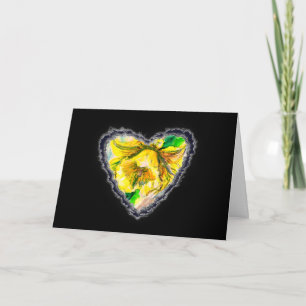 Daffodil Heart Valentijn Love Romance Kaart