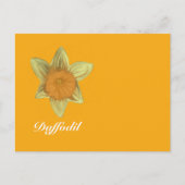 Daffodil Horizontale Briefkaart Sinaasappel (Voorkant)