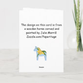 Daffodil Horse Birthday Kaart (Achterkant)
